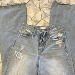 Altar'd State Light Blue Distressed Boyfriend Jeans